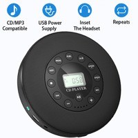Reproductor de CD/MP3 Portátil con Control de Botones, Interfaz RCA, Pantalla, Grabador de Sonido, Walkman para Regalos, Uso en Casa y Auto, Plástico
