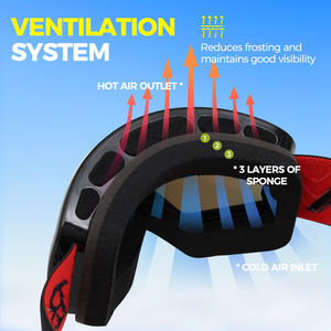 Lunettes de ski pour enfants à porter par-dessus, verres cylindriques, protection UV, taille extra petite pour les sports de plein air - Product Image 3