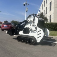 Di alta qualità piccolo caricatore elettrico Mini cingolato batteria al litio Skid Steer caricatori senza emissioni