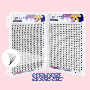 Abonnie Mink Bouquets de <span class=keywords><strong>cils</strong></span> préfabriqués 8D à base fine et pointue, éventails de <span class=keywords><strong>cils</strong></span> préfabriqués larges, grande boîte, tiges longues, éventails de volume préfabriqués - Product Image 4