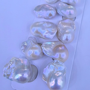 15 * 20mm Ngọc trai đuôi cá Edison <span class=keywords><strong>Baroque</strong></span> Ngọc trai nước ngọt tự nhiên nguyên khối Phiên bản hoàn chỉnh Đôi bông tai - Product Image 4