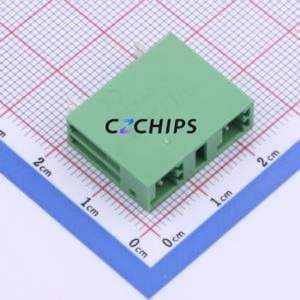 DB2EVH-2.5-2*2P-GN Plug-in Terminal Block Through hole,P=2.5mm Connector Board-to-Board / Socket - Closed 2x2P 2.5mm Green - Product Image 1