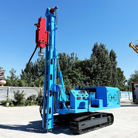 Crawler Photovoltaic Hydraulic Pile Hammer 4m 5m 6m Deep Solar Foundation Sheet Pile I-Beam U-Shaped Rig with Engine and Pump