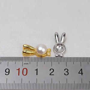 Colgante de Conejo de Plata S925 para Mujer, Colgante de Animal Xiang con Pelo de Neumático, Accesorios de Joyería de Perlas DIY, Joyería del Zodiaco 1470 - Product Image 3