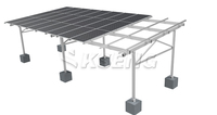 Solution solaire pour parking commercial, structure de carport solaire personnalisée imperméable, système de montage photovoltaïque en aluminium