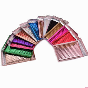 Sacs à bulles d'emballage, adhésif puissant, enveloppe rembourrée en polybulles, sac d'expédition doré rose, emballage non toxique, 0,5 mil de soie - Product Image 5