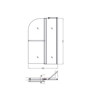 Vasca da bagno <span class=keywords><strong>doccia</strong></span> schermi tende da <span class=keywords><strong>doccia</strong></span> con cerniera <span class=keywords><strong>doccia</strong></span> in vetro custodie con prezzo a buon mercato - Product Image 5