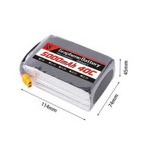 Guowei Drone pin lithium 6S 22.2V 5000mAh 40c Trọng lượng nhẹ cho RC máy bay trực thăng nông nghiệp UAV phụ kiện - Product Image 3