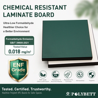 Plaques stratifiées HPL résistantes aux produits chimiques, épaisseur 12,7 mm, certifiées ISO9001 pour utilisation en laboratoire