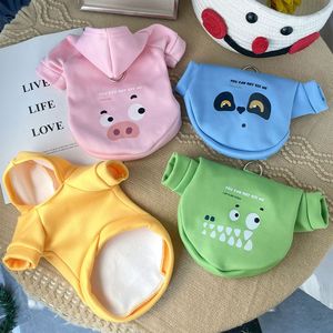 <b>Cute</b> Animal <b>Hoodie</b> Pet Clothing For Dogs And Cats With Leash Buckle Polyester Fleece Lined Autumn Winter Wear - Product Image 4