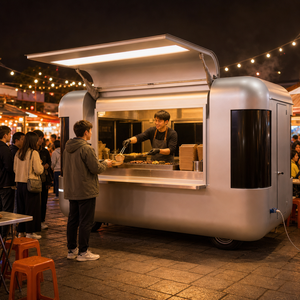 Chariot alimentaire avec double évier, hotte <span class=keywords><strong>d</strong></span>'extraction et conception de remorque alimentaire mobile pour la vente en marché hivernal - Product Image 1