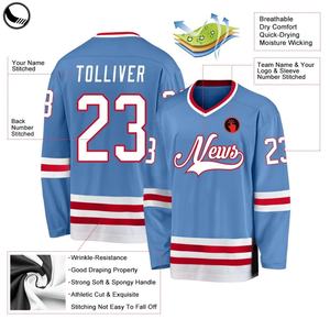 BETHERIVAL Meilleure vente Maillot de hockey sur glace personnalisé avec broderie appliquée Maillot de hockey en polyester - Product Image 4