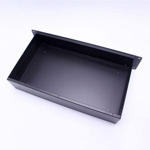 Aluminum Alloy Custom 19inch Rack Mount Server Cabinet <b>Enclosure</b> IP54 Protection Sandblasted Surface 1U-4U Short Metal Casing - Product Image 6