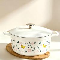 Ensemble de casseroles et de poêles en émail de qualité supérieure, durables, anti-rouille, avec logo personnalisé