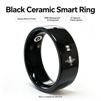 Bagues intelligentes en céramique durables avec télécommande étanche IP68, multicolores pour iPhone et Android