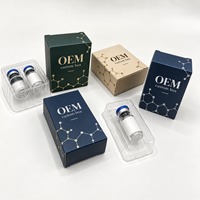 Boîte en papier kraft recyclé pour soins de la peau, emballage personnalisé avec impression de logo, boîte en papier cosmétique pour produits de soins de la peau