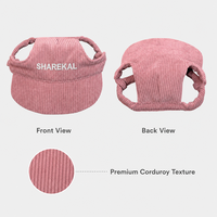 Casquettes de baseball personnalisées en velours côtelé pour animaux de compagnie – Chapeaux ajustables de protection solaire pour chiens et chats – Vêtements d'été durables, respirants et doux pour l'extérieur