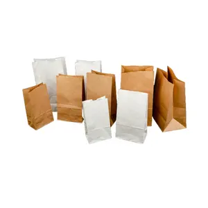 High Quality Eco Friendly Grease Proof Sandwich Bread Hot Dog Food Packaging Custom Burger Takeaway Kraft Paper Packing Bags