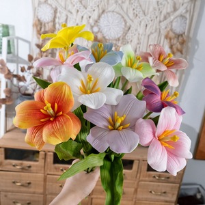 Fleurs artificielles CallaFloral, tulipes, branche unique, décoration intérieure, MW08085 - Product Image 2