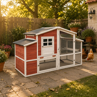 Poulailler en bois d'extérieur, grand poulailler à deux étages, design de poulailler