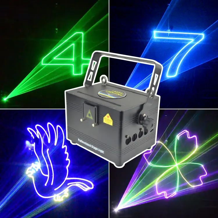 Heißer Verkauf 1w 3w 4w 5w Voll farbige 3D-Animation RGB Disco Party Bühne DJ Laserlichter