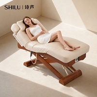 SHILU Profesyonel Elektrikli Tedavi Yatağı Yüz Bakımı Spa Hizmetleri ve Güzellik Salonu için Güzellik Yatağı