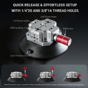 Support de caméra à <span class=keywords><strong>ventouse</strong></span> CNC en métal, <span class=keywords><strong>ventouse</strong></span> à vide robuste pour GoPro - Product Image 1