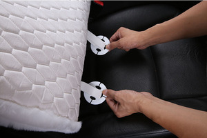 Funda de asiento de coche de piel de conejo de imitación bonita de lujo Universal con cojín de asiento de coche para HONDA/<span class=keywords><strong>TOYOTA</strong></span>/KIA/BMW - Product Image 5