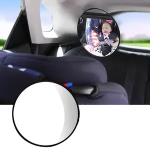 SUNNUO Round Acrylic Centerpiece Mirror Plastic Convex Mirror Interior Accessories Rear View Back Seat Baby Car Mirror