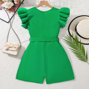 Usine vert à manches courtes été enfants tenue décontracté vêtements pour enfants pour <span class=keywords><strong>fille</strong></span> de <span class=keywords><strong>12</strong></span> <span class=keywords><strong>ans</strong></span> 11 <span class=keywords><strong>ans</strong></span> <span class=keywords><strong>fille</strong></span> vêtements - Product Image 3
