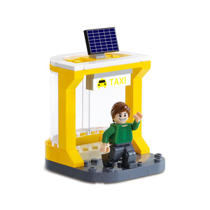 TOWN MINI TAXI Bloques de Construcción de Mini Taxi Urbano, Vehículo de Transporte de Pasajeros, Juguete de Ensamblaje Manual Divertido para Niños - Product Image 2