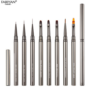 12 قطعة مقبض ذهني فرشاة أظافر عالية الجودة علاج الأظافر طلاء بتلة رسم مجموعة فرش دانتيل - Product Image 5