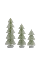 Mini sapin de Noël vert en plastique, ornements de bureau, avec effet floqué et neige artificielle, simulation de pin, bonsaï, accessoires de décoration de comptoir