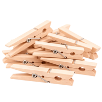 Pinzas de Ropa de Madera de Abedul Ecológicas con Logotipo Personalizado, Pinzas de Madera Lisas para Colgar Ropa en el Hogar