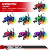 Tractores multifuncionales con tracción en las cuatro ruedas de 60 HP, 70 HP, 80 HP con motor diésel pequeño, los modelos más vendidos, para jardines y granjas.