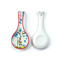 Souvenir mural personnalisé en mélamine en forme de cuillère, imprimé Chypre Grèce, mouton chèvre, décoration maison cuisine, cadeau de voyage, ornement