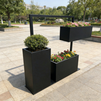 Jardinière rectangulaire en acier inoxydable 304 galvanisé et thermolaqué, durable, pour jardinage, vente en gros directe usine
