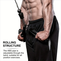 Ensemble d'accessoires de fitness pour poignées de gymnastique améliorées Poignée de traction en tissu de caoutchouc TPR Sangle en nylon Poignée en mousse Bande de résistance Pull-Ups