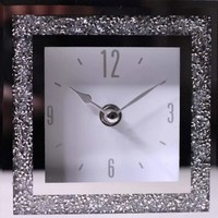 Kustom 14cm 15cm mode Mewah Glitter Bling berkilau kaca kristal berlian imitasi meja berlian emas perak dekorasi dioperasikan baterai