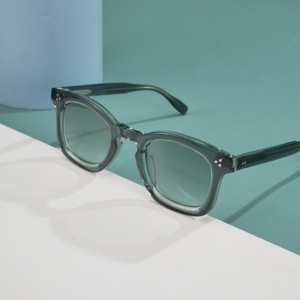 Gafas de Sol Retro Cuadradas UV400 al por Mayor, Logotipo de Marca Personalizado, Montura de Acetato de Alta Calidad, Gafas de Sol de Diseño Vintage con Triple Punto - Product Image 4