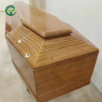 Cercueil en bois de paulownia solide et bon marché de style européen, provenant de fournitures funéraires chinoises, cercueil de crémation en bois de peuplier de Caoxian