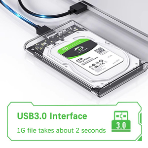 Caja de disco duro móvil con pantalla Digital, carcasa transparente Hdd SSD, 2,5 pulgadas, USB3.2, SATA, SSD de estado sólido, maquinaria con pantalla - Product Image 2