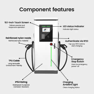 Estación de Carga Rápida para Vehículos CCS1/CCS2 de 240 kW con Conexión de Red 4G/Wifi, Tipo Pilar, con OCPP 2.01 - Product Image 4