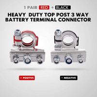 Conectores de terminal de tornillo de hierro Desconexión rápida de 3 vías para baterías de automóviles y camiones