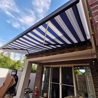 Auvent de balcon motorisé rétractable de qualité supérieure, imperméable, en aluminium avec revêtement PA, auvent de cassette, auvent de terrasse extérieur, auvent de pluie complet