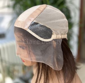 接着剤シルクトップシリコン医療用ウィッグバージンケラチンアラインヘア卸売人毛束サプライヤー医療用ウィッグ - Product Image 2