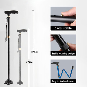 Elederly Person Help Luxury Mens Canes Crutches Foldable <strong>Walking</strong> Canes <strong>Folding</strong> <strong>Walking</strong> <strong>Stick</strong> For Senior Mens - Product Image 6