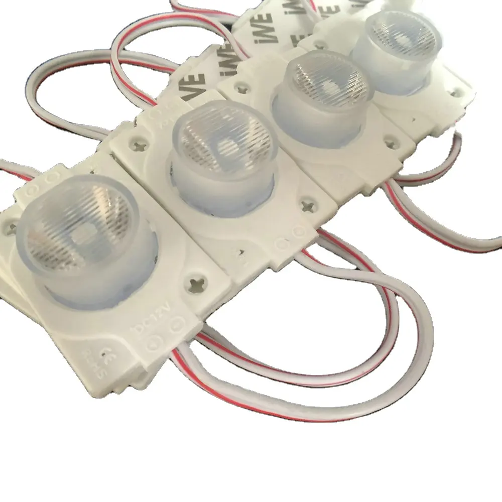 Smd 3030 modul led 12v tahan air 1led lensa besar modul tampilan samping injeksi cahaya