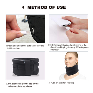 Envoltura de cuello eléctrica portátil con función de masaje de calor Paquetes calientes para suministros de terapia de rehabilitación - Product Image 5