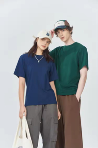เสื้อยืดคอกลมคุณภาพสูง ผ้าฝ้ายถัก 100% น้ำหนัก 220 กรัม พิมพ์ลายดิจิทัล โลโก้สั่งทำได้ ยูนิเซ็กส์ สำหรับผู้ชาย แบบเปล่า - Product Image 2
